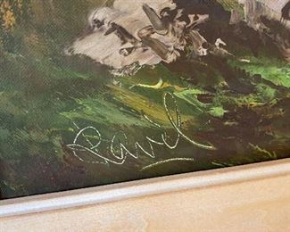 Artist's signature on the piece of art