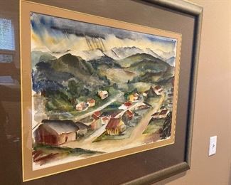 $360   Welsh artist Ann Jones original watercolor