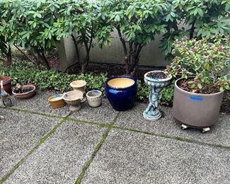 outdoor decor and pots for in-person sale shopping
