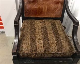 $380. Pair of Milling Road caned chairs - with seat cushions.  shown without on the next photo.  Caning is in perfect condition.