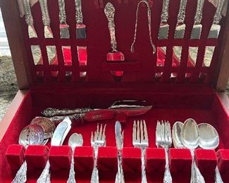 $1000. Gorham King Edward pattern sterling silver a miscellaneous set- nothing complete but perfect to add to what you may already own.