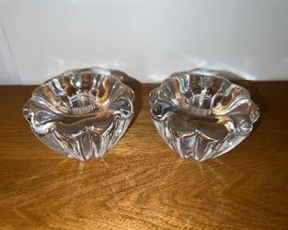 ORREFORS CANDLE HOLDERS