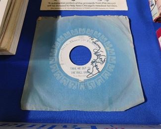 Harry Caray signed baseball record