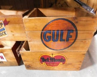 Painted advertising crates