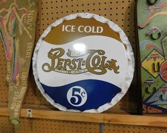 Pepsi Cola metal sign