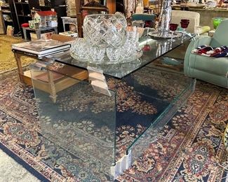 Gorgeous Art Deco Glass Desk