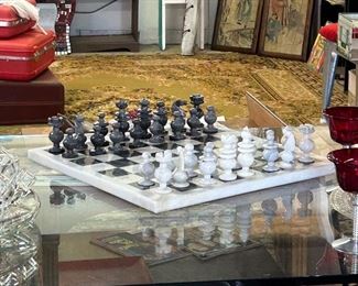 Vintage Marble Chess Set