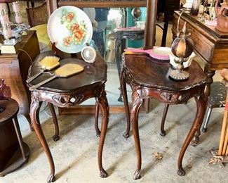 Vintage Carved Side Tables