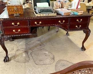 Double Sided Chippendale Style Wood Executive Desk/ Project 