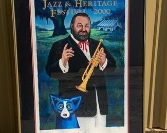 Signed Rodrigue Signed Remarque Jazz Festival Heritage Poster -Al Hirt
