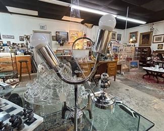 MCM Chrome Space Age  Rocket Lamp