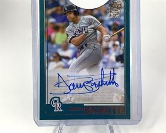 Topps Certified Autographed Dante Bichette Card
