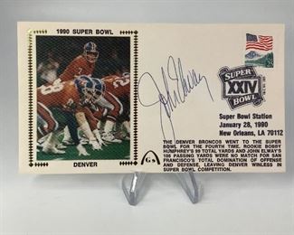 John Elway Autographed Super Bowl 24 1190 FDC First Day Cover