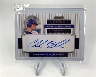 Razor Autographed Charlie Blackmon 2008 Baseball Draft Card