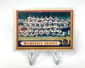 1957 Milwaukee Braves Team Card High Grade