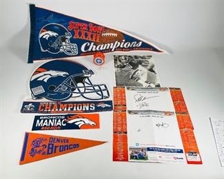  Denver Broncos Memorabilia - Autographed Randy Gradishar and Deangelo Peterson Photos and More