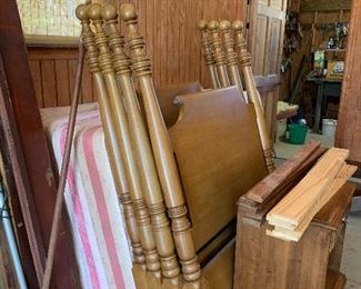 Set of Maple twin beds