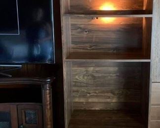 Pair of 7ft Lighted Bookcases $150...Very Sturdy