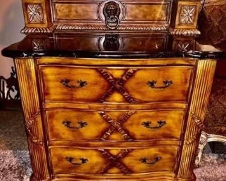 Beautiful Black Marble Top Dresser $200
