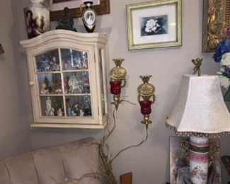 Wall Cabinet $75 - candle Holders $40