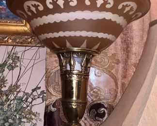 Tall brass lamp $60