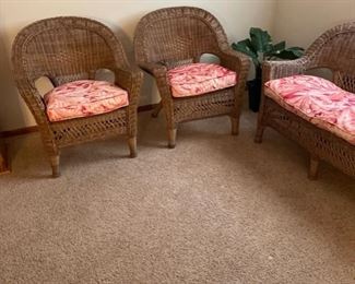 Vinyl wicker set