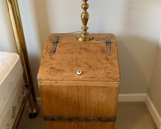 Primitive antique storage bin