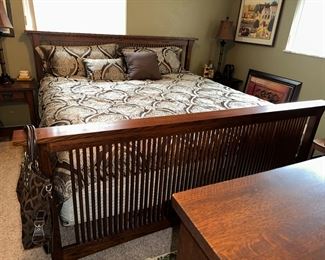 KING MISSION STYLE BED