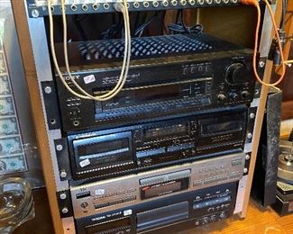 Receiver, MP3 player, Cassette deck, and audio cabinet
