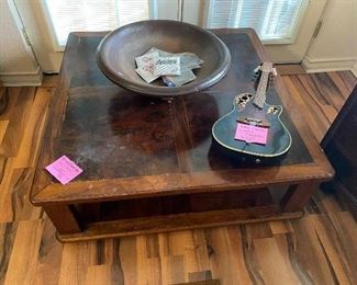 Square coffee table and Mandolin