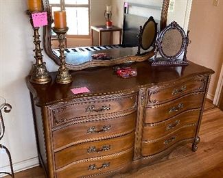 Bassett French Provincial dresser with mirror 1960's with matching chest