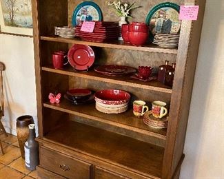 Oak Hutch/bookcase cabinet