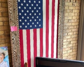 Framed American flag