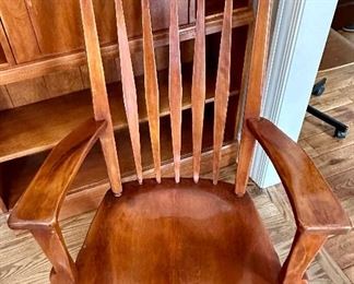 Vintage Authentic Cushman Secretary Shelf with Matching Desk Chair.  Made of solid maple and absolutely stunning condition.