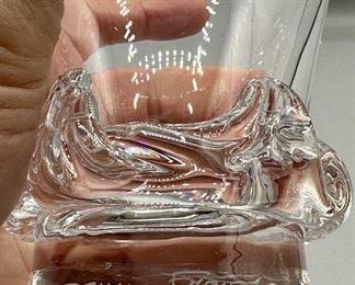 Daum France Crystal Vase  Showing markings