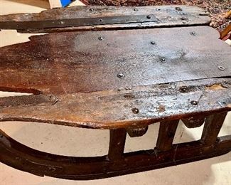 Unique and Rare Antique/Primitive Lumber Sled used as a Cocktail Table