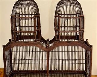 Unique Authentic French Double Dome Bird Cage 