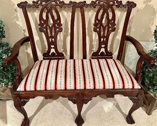 Mahogany Chippendale Settee
