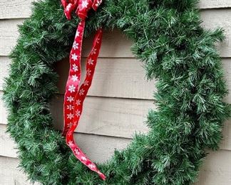 Huge Wreath on the Patio