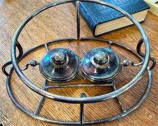 Silver Plate double warmer base 