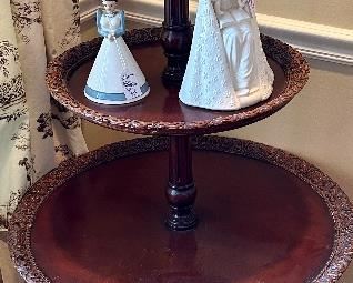 This is a unique 3 Tier Pie Crust Side Table.