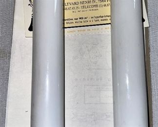 Hand forged Chandelier, made and purchased in France 1950's with glass shades on the bulbs