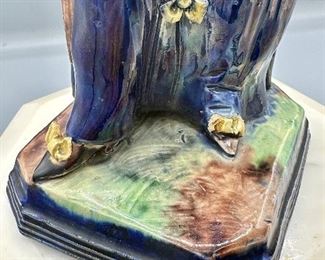 Ornate Porcelain 18th Century Figurines with Marble Stands 