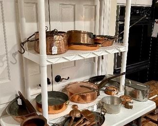 Enough Copper Cookware From France to fill Julia Child's Kitchen.