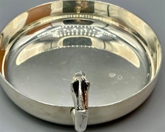 This is a Silver Hermes Equestrian Catchall Tray with Original Box. 