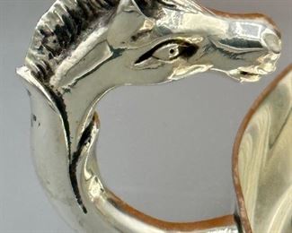 This is a Silver Hermes Equestrian Catchall Tray with Original Box. 