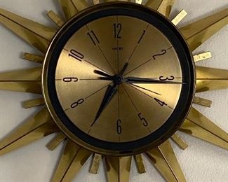 Mid Century Wesley Starburst Clock