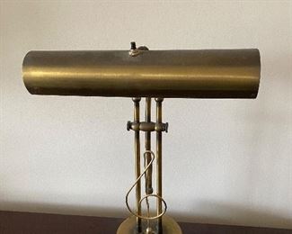 Vintage Brass G Clef Piano Lamp
