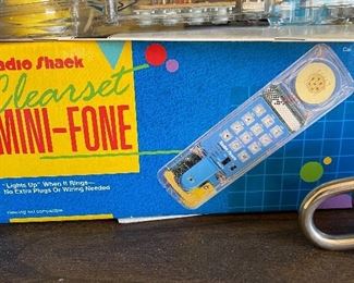 Radio Shack Clear Mini Fone with Box
