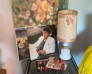 Michael Jackson Thriller Record. Fisher Stereo with Phonograph and Smoky Dust Cover